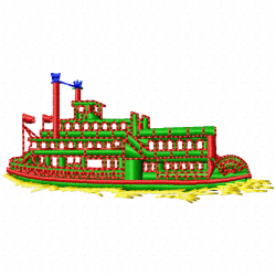 Boats Embroidery Design 4 Boats Embroidery Design 4